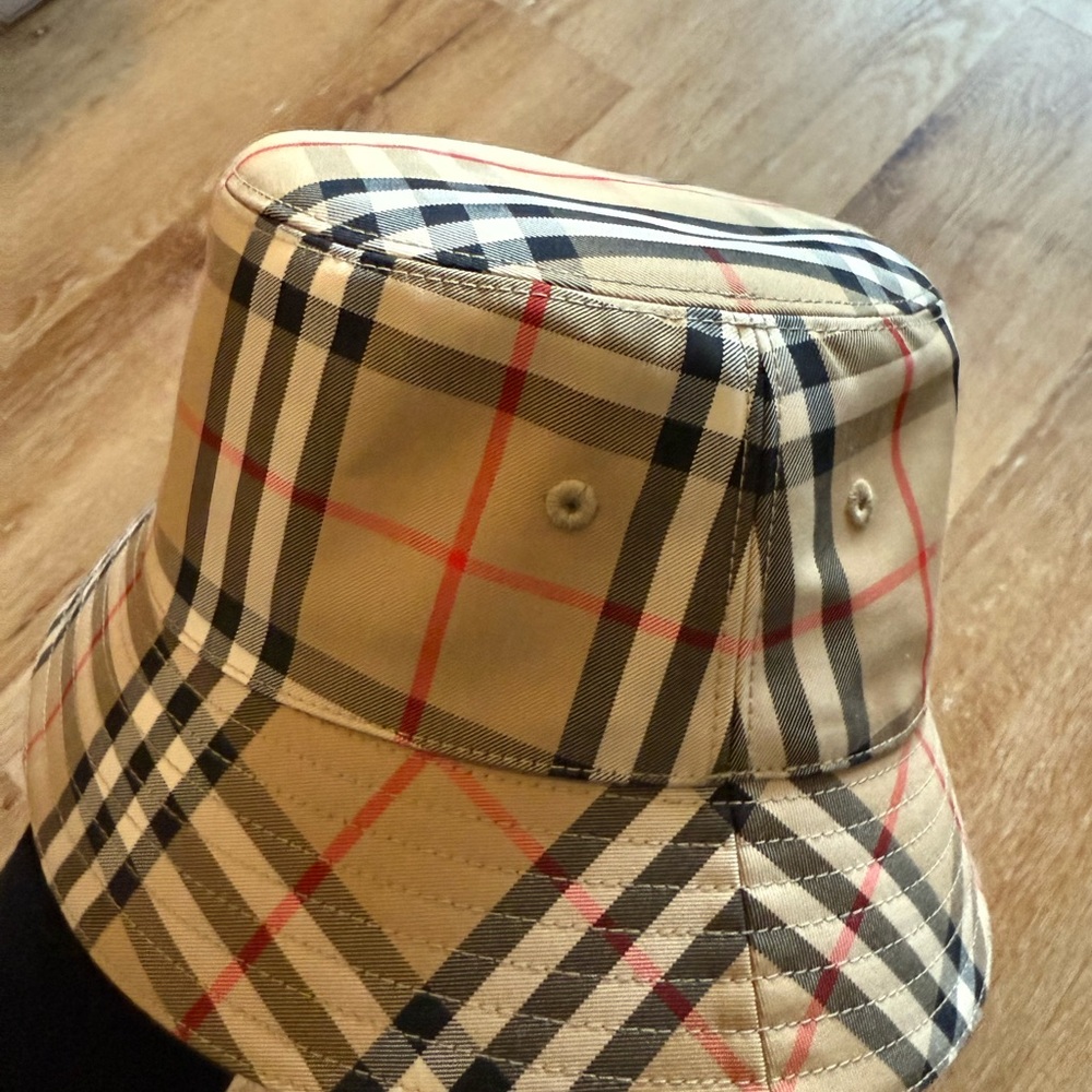 COPY - Burberry Beige Check Bucket Hat - Picture 3 of 5